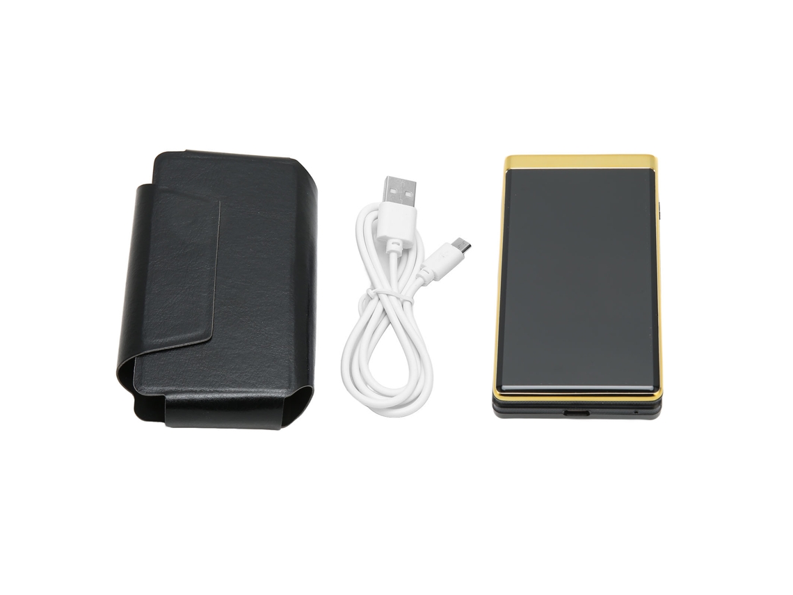 Teléfono Celular Para Personas Mayores, Pantalla Doble De 3 Pulgadas, 2g, Estilo Plegable, Ranuras Para Sim Dual, 5900 Mah, Desbloqueado, Dorado