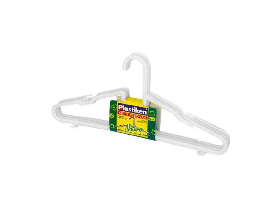 Plastiken set 3 perchas plastico 30 cm 0951nu