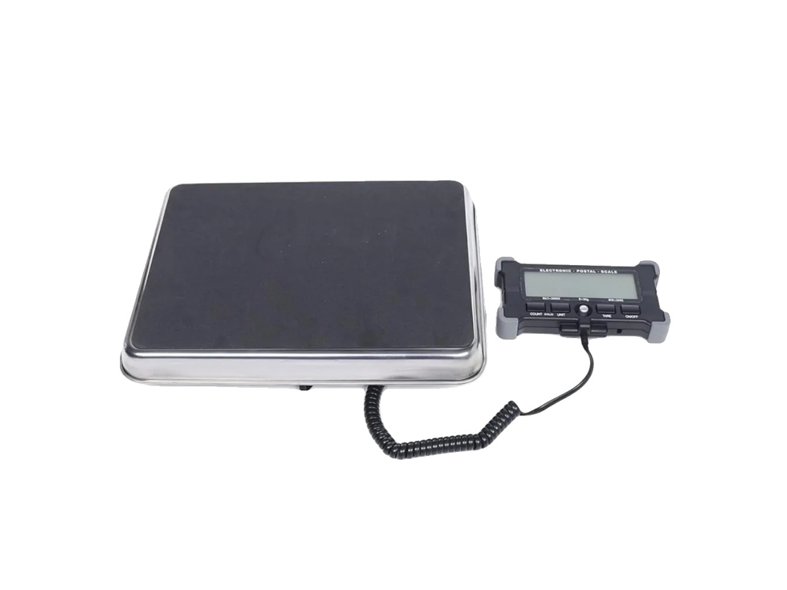 Báscula digital, capacidad de 200 kg, función de tara, OEM negra
