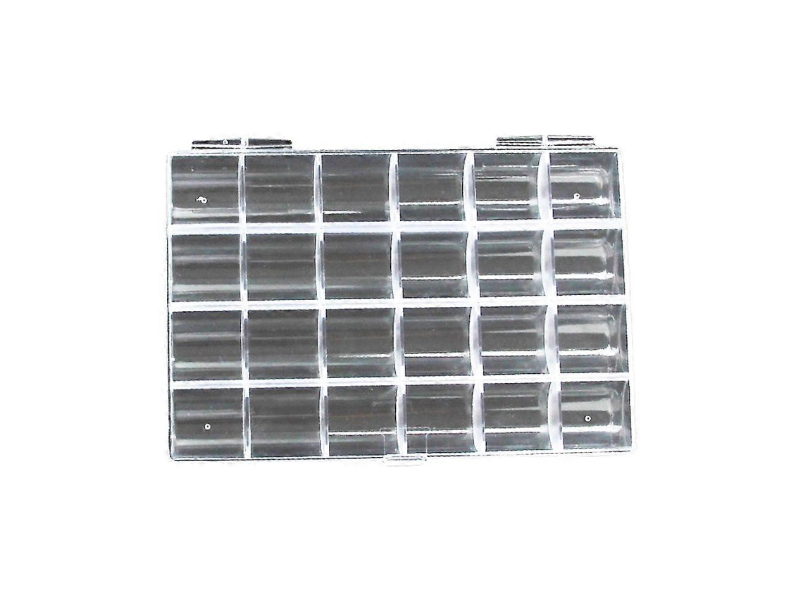 Juego de 32 organizadores de cuentas transparentes con 15 separadores ajustables para joyas y aretes. Hengjian
