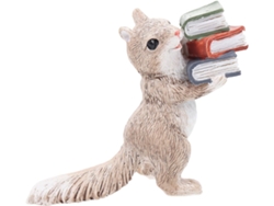 Ardilla De Jardín Healeved, Hecha De Resina, Figura Decorativa Para El Hogar Con Detalles De Libros, Regalo De