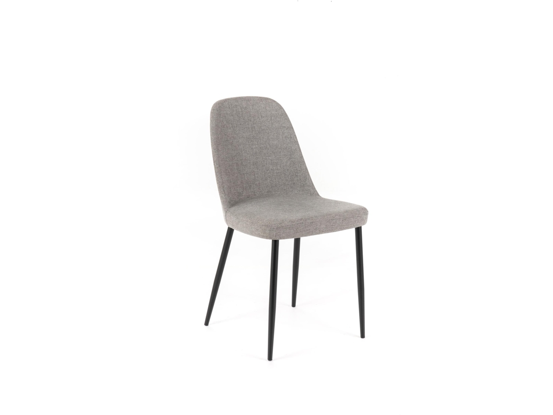 Tamara - Silla de tela gris oscuro 4 piezas STONES