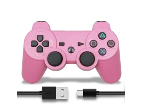Mando PS3 KINSI Kinsi (Inalámbrico - Rosa)