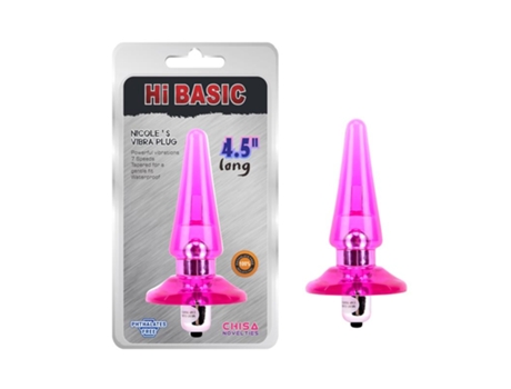Plug Anal Con Vibracion Nicoles 2.5 X 3.2 Cm Rosa CHISA