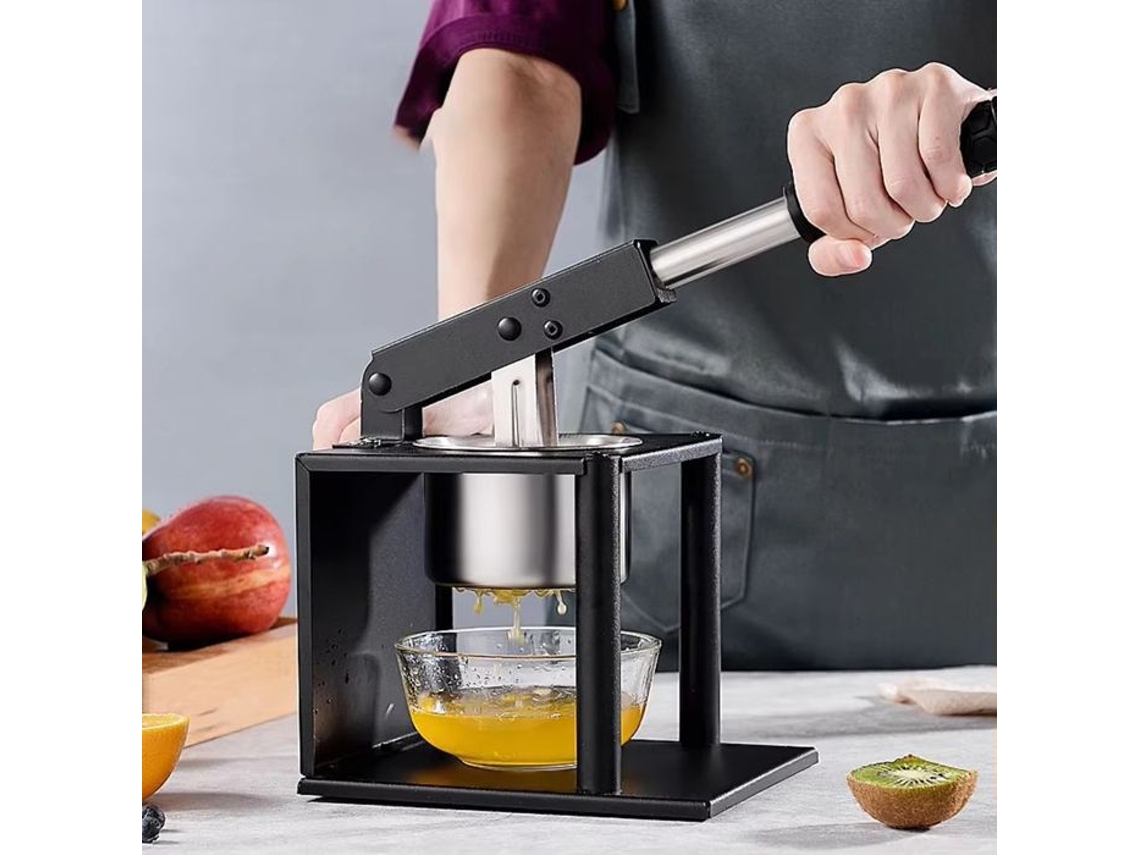 Exprimidor manual de cítricos Mioloe con palanca de acero inoxidable, extractor de zumo profesional para limones y naranjas.