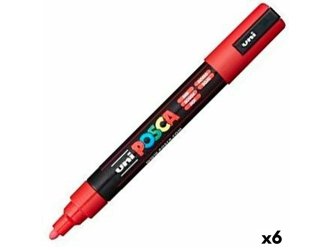 Rotuladoras POSCA Pc-5M Rojo 6 Unidades
