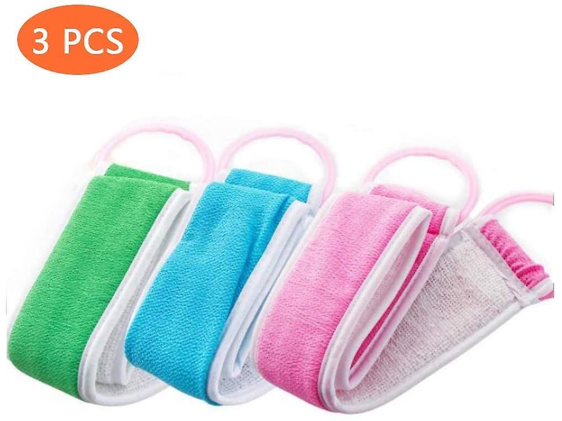 3 esponjas exfoliantes de lufa para baño, espalda y cuerpo
