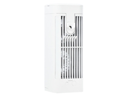 Aire acondicionado USB portátil, silencioso, con luz nocturna LED.