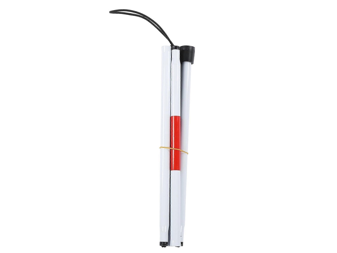 Bastón rojo plegable y retráctil para personas ciegas y con discapacidad visual.