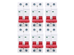 6pcs Interruptor De Circuito Mcb Dz47-63z Dc500v 2p 40a Protector De Sobrecarga Para Fotovoltaica