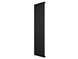 Radiador ovalado de una sola columna 1800x480 mm - Negro | Acero al carbono, 1,5 mm, 1267 W | Diseño elegante | Alta eficiencia |
