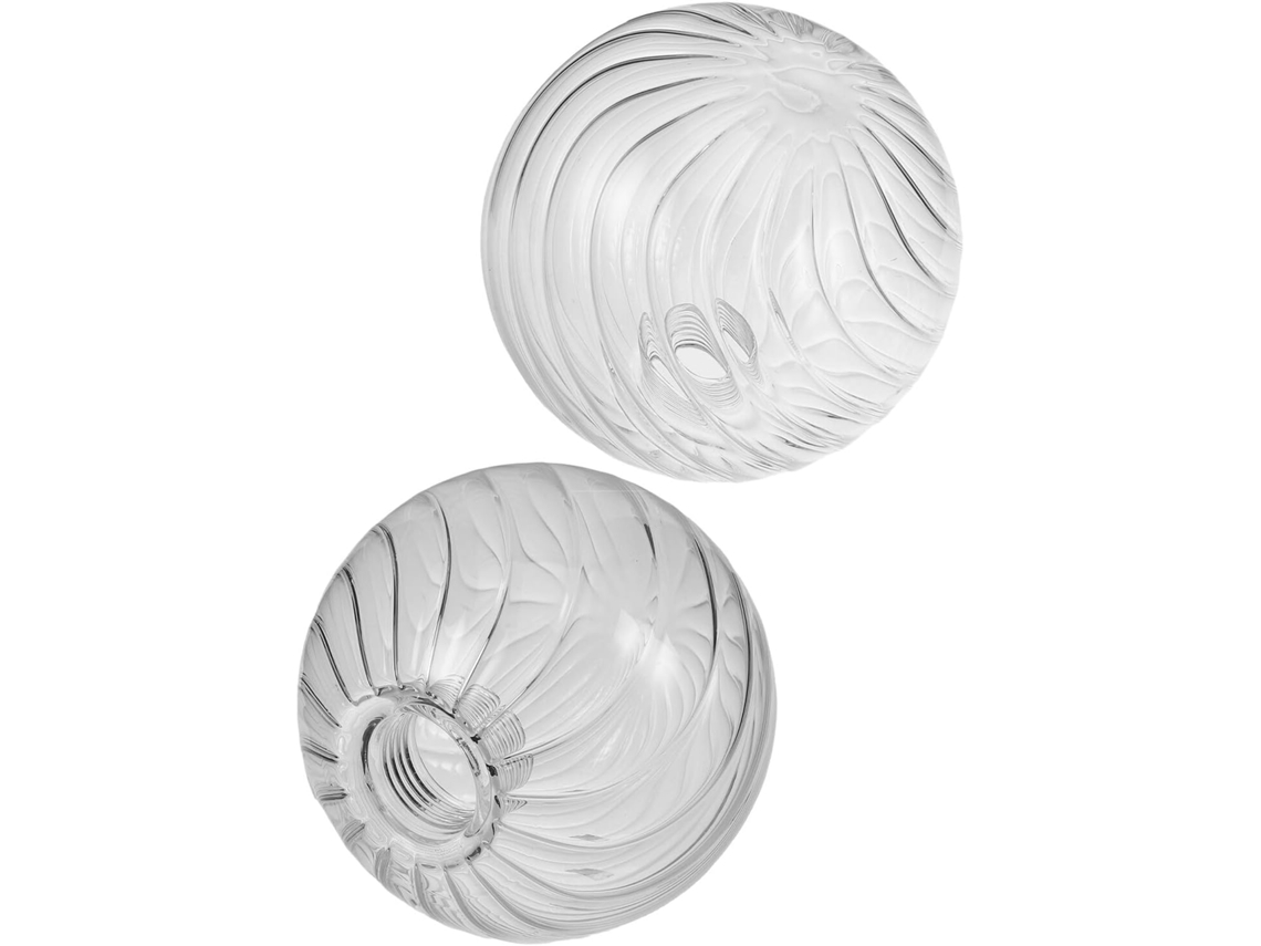 Juego De 2 Esferas De Vidrio Transparente Con Burbujas De 7,9 Cm (3,1 Pulgadas) Para Lámparas Colgantes G9 Y Globos