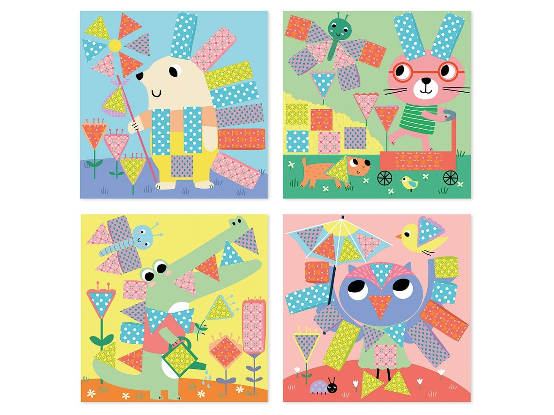 4 Y Y Orelhas Recortar e Colar Coloridojanod