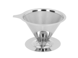 Cafetera De Goteo Cónica Reutilizable De Acero Inoxidable, De 1 A 6 Tazas, Con Filtro Sin Papel.