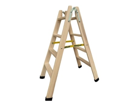 Escalera plegable de 4 peldaños Plabell Madera 114 x 31/48 cm