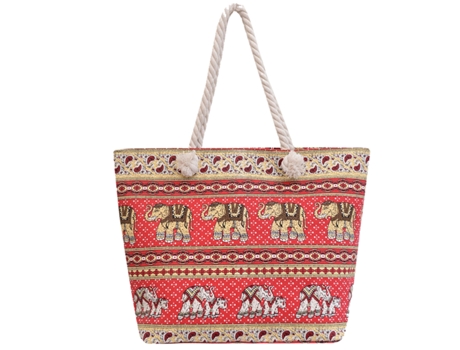 Bolso de playa Bolsos de playa para mujer Bolso de lona bohemio a rayas con cierre de cremallera, bolsos impermeables de utilidad, estilo 4