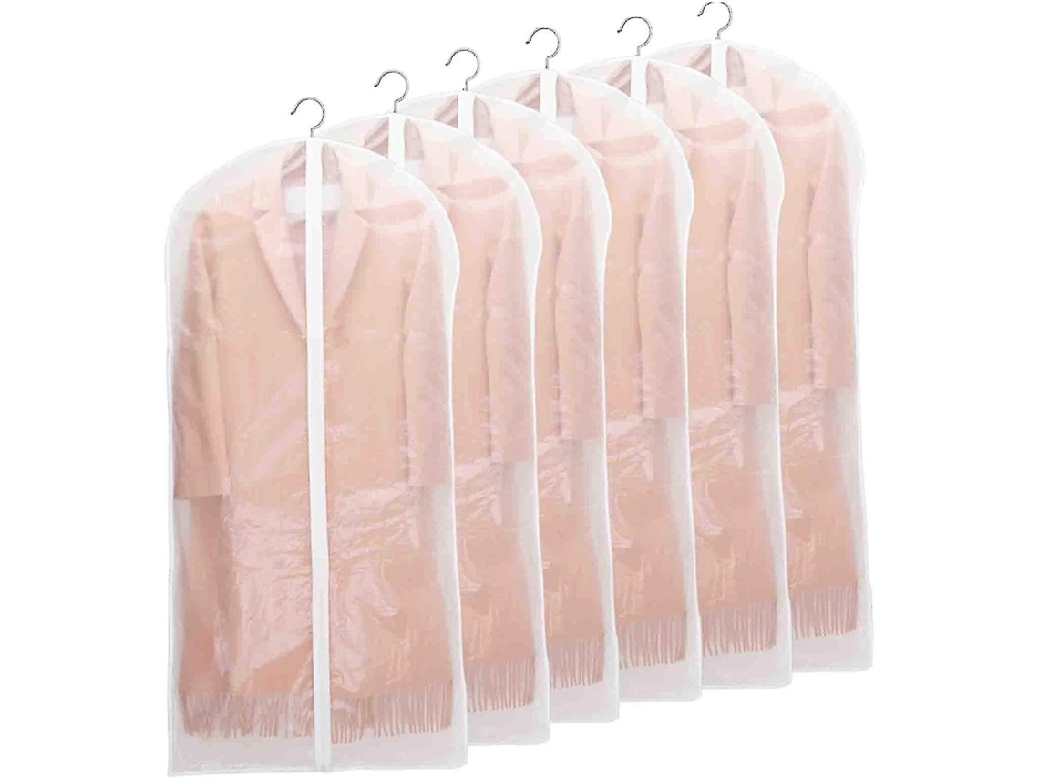 Bolsas de Plástico para Ropa, 6 Piezas Transparentes Protectoras para Ropa, con Cremallera 60x140cm