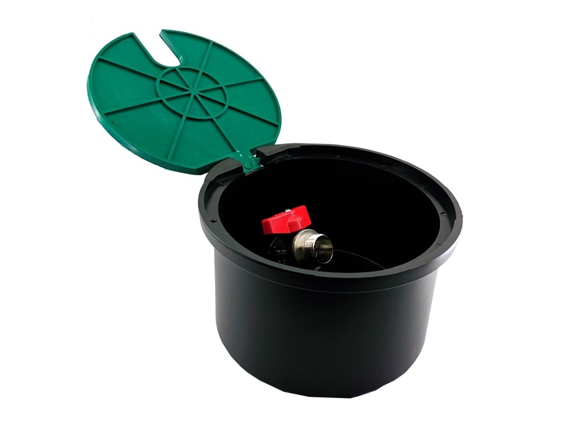 Arqueta de Riego Circular Con Hidrante Metálico Rosca Macho 3/4 RIEGOPRO