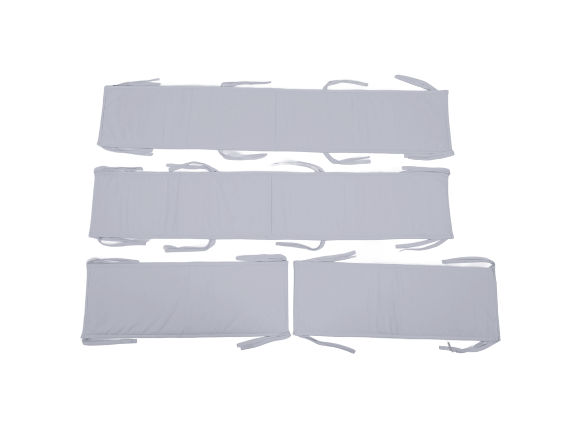 Protector de cuña para bebé con cojines acolchados, parachoques transpirable y forro de cuña.
