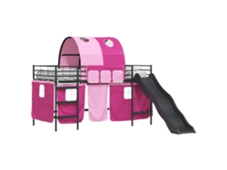 Maison Exclusive - Estructura De Litera Para Niños Negro Y Rosa 79,5 X 200 Cm