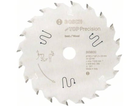 Disco de Sierra Circular BOSCH Top Precisión Best para Madera 165x20x1.8 mm - 20