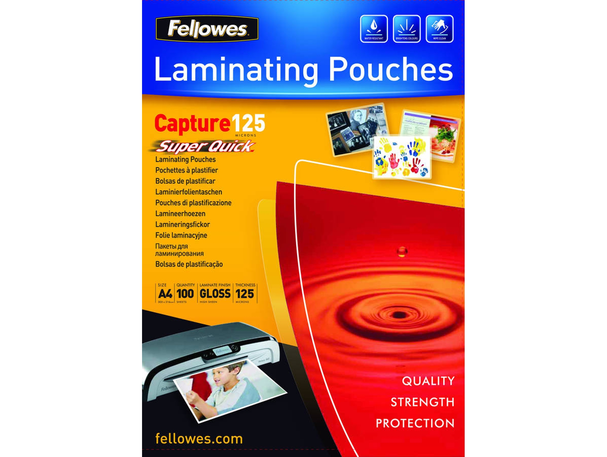 Fundas de Plastificar FELLOWES Formato A4 Transparente (100 un - A4)