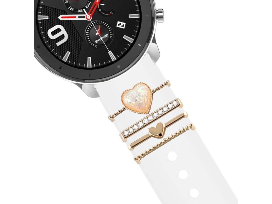 Correa Amazfit Bip U Pro Pulsera con Adorno Cristal Blanco