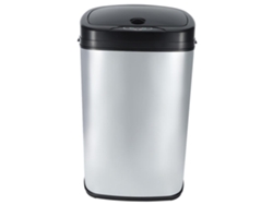 Cubo de basura automático de acero plateado con sensor cuadrado para cocina, 50 l