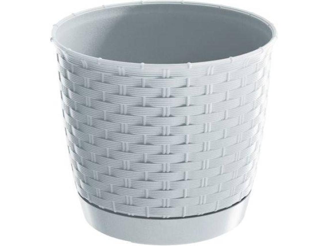 Maceta PROSPERPLAST Ratolla Round (Blanco - 19 x 19 x 16.5 cm)