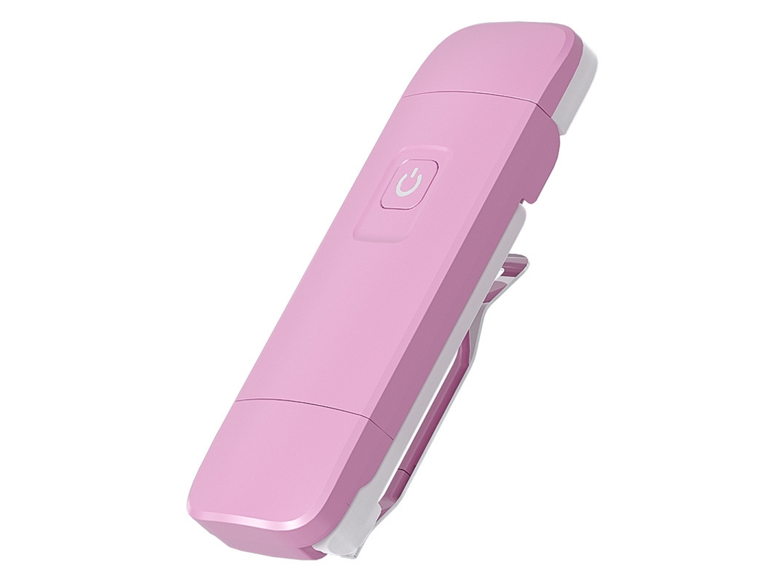 (rosa) Luz De Lectura Con Clip Recargable Por Usb, Ajustable, Incluye Batería Recargable.