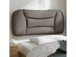 Cabecero De Cama Acolchado Tela Gris Taupé 90 Cm