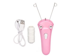 Depiladora Facial De Hilo De Algodón Eléctrica Recargable Usb Inalámbrica Automática Led Rosa