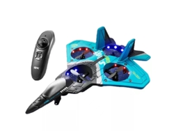 Avión teledirigido V17, dron de espuma EPP Bestvite (batería de 15 min, azul)