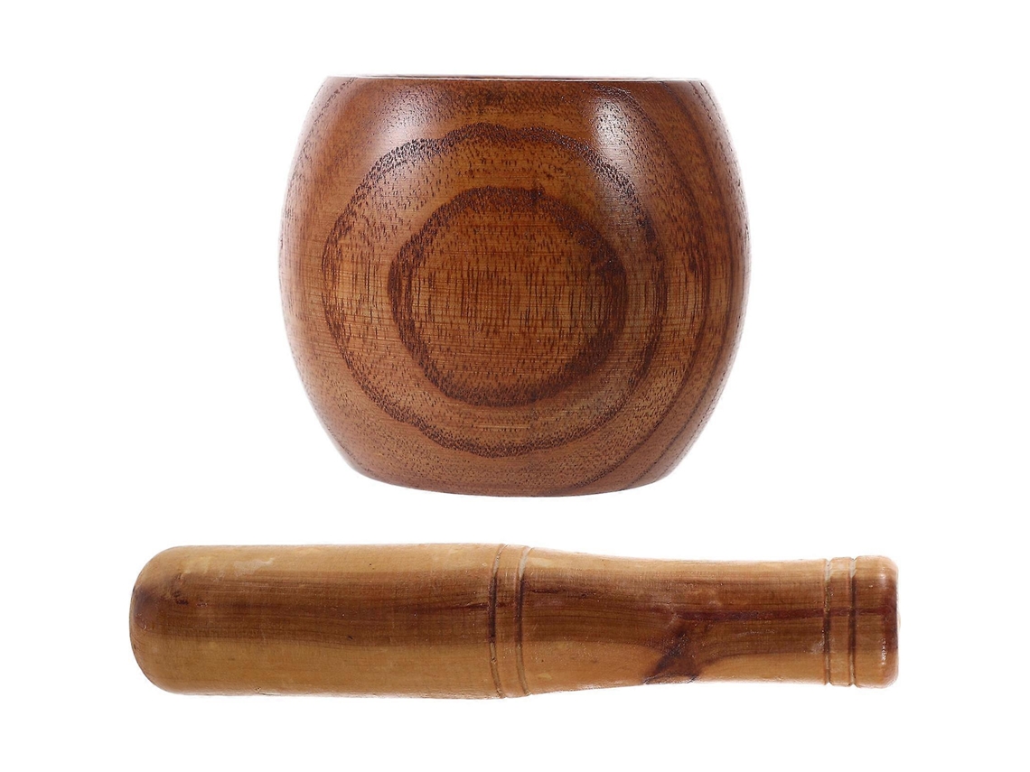 Juego de 1 prensa de especias manual para cocina, incluye mortero y mano de madera. Rosewell