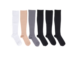 Calcetines De Compresión Para Ciclismo, 6 Pares, Elásticos, Transpirables, Antideslizantes, Con Soporte Para La Pantorrilla, Unisex, Talla L/xl