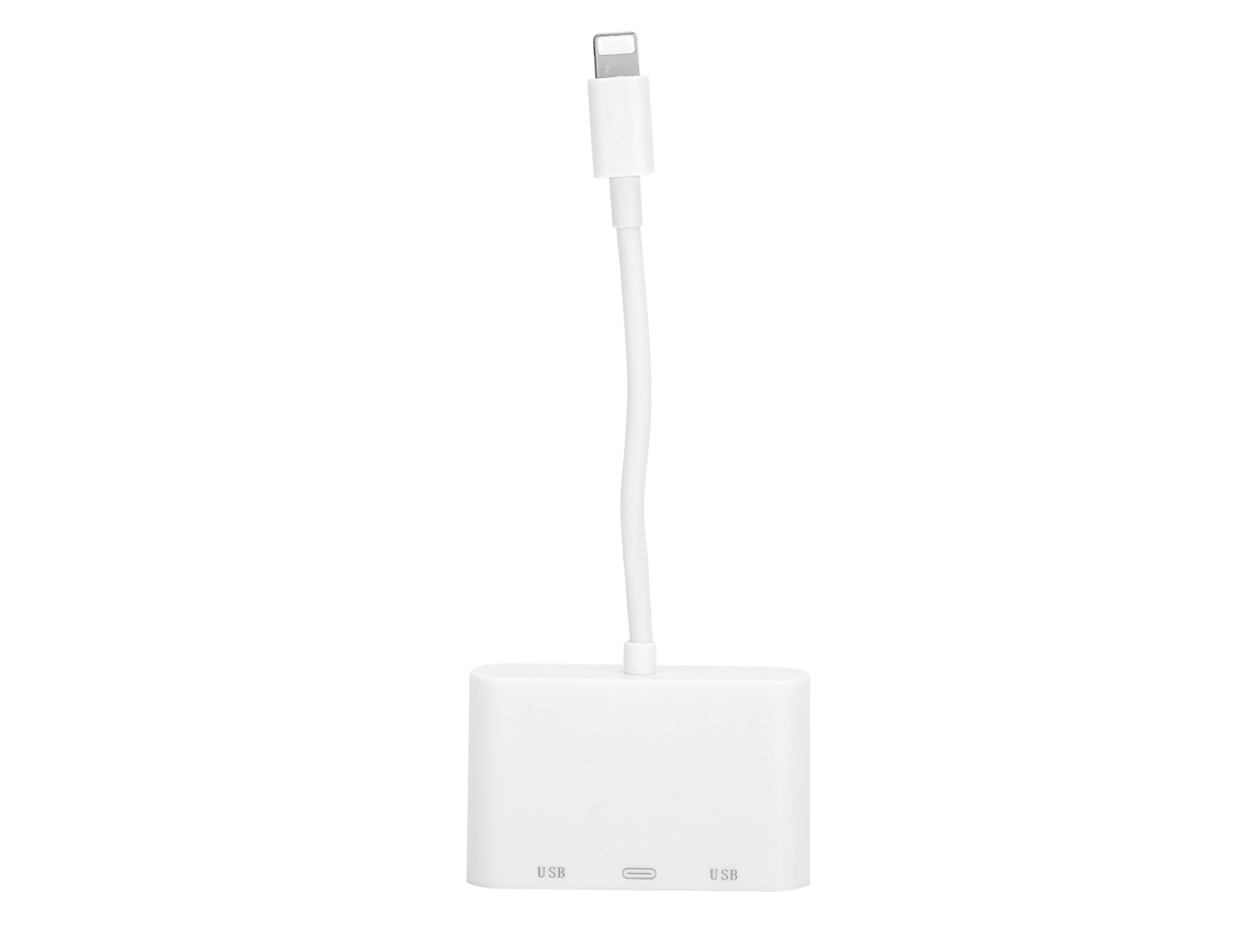 Convertidor Otg Hub Para Ios Con Lector De Cámara Y Adaptador De Interfaz De Expansión Usb Dual
