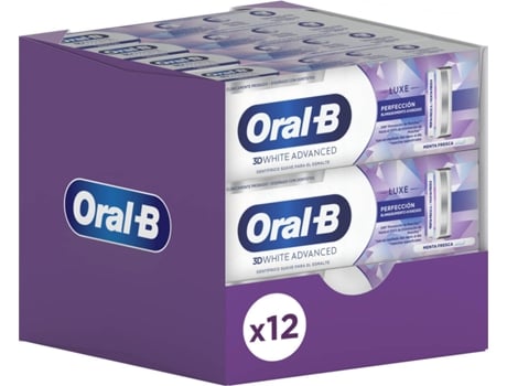 Pasta de Dientes ORAL-B 3D White Luxe Perfección (12 x 75 ml)