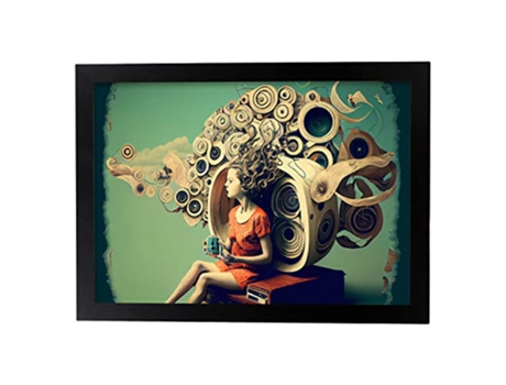 NACNIC Poster Espirales En Estilo Surrealismo Cinematográfico Ilustraciones Y Grabados De Historieta Abstracta Y Artística A3 Marcos Negros