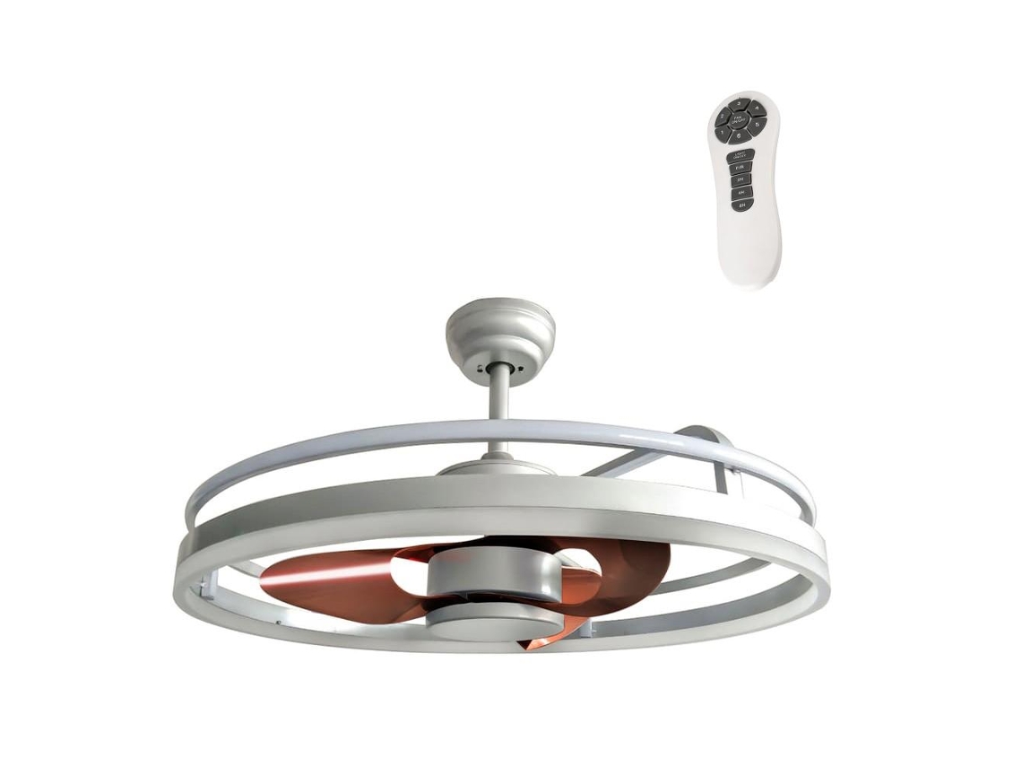 Ventilador Agra Dc Led 2*21W Cct 700Mm Plata CRISTALRECORD