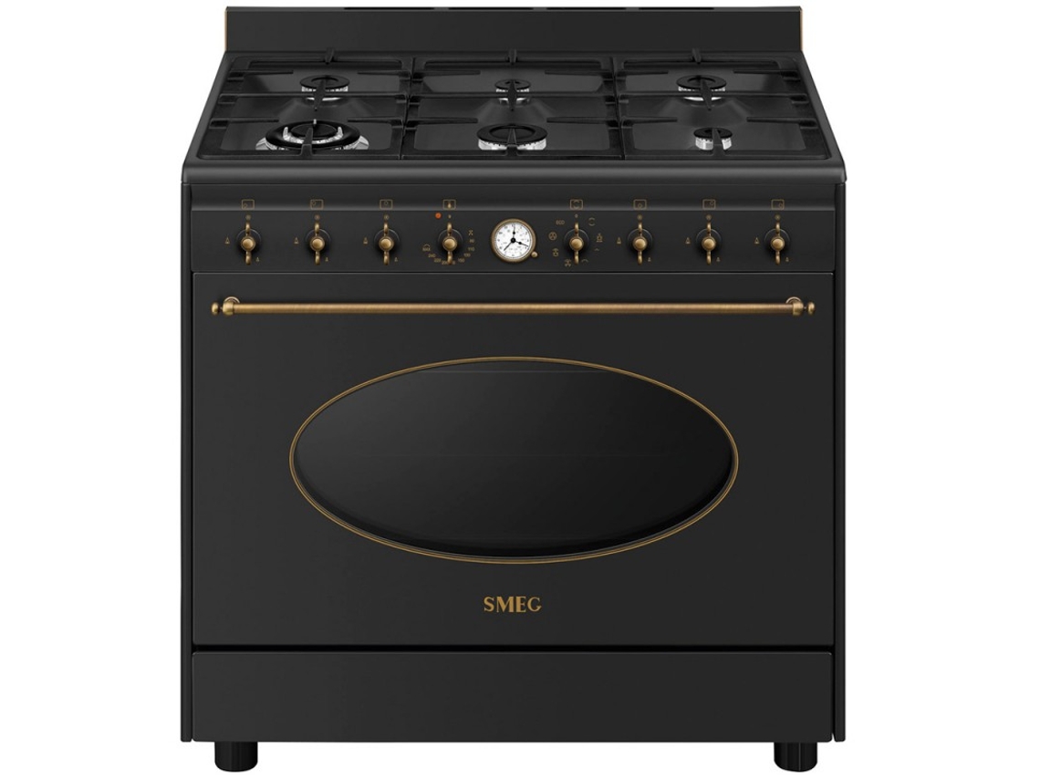 Cocina SMEG CO96GMA9 (115 L - Gas - Negro)