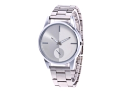 Reloj De Pulsera Unisex De Acero Con Brazalete De Cuarzo, Modelo Fashion Zhoulianfa Silver