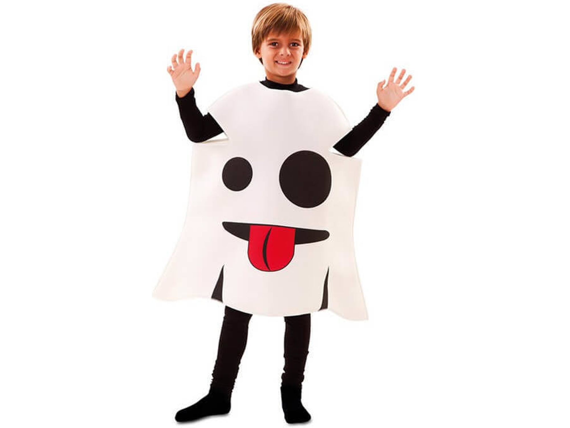 Disfraz Unisex DISFRAZZES Emoticono Fantasma (Talla: 7 a 9 años)