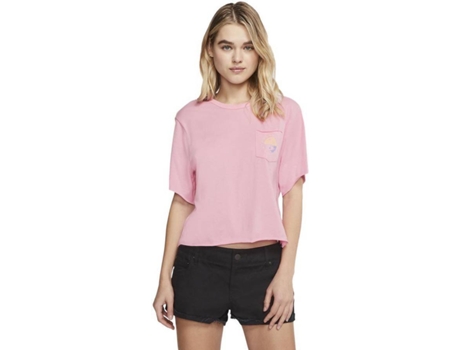Camiseta de Mujer HURLEY Take Away Pocket Rosa (M)