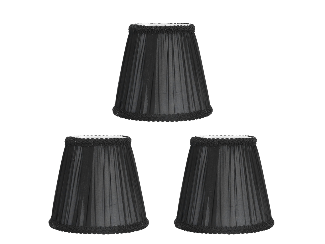 2026-3pcs Lámpara De Tejido E14 Moderna Para Mesa Y Candelabro Con Clip Negro