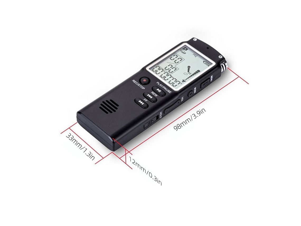 Grabadora De Voz Digital De 8 Gb Con Activación Por Voz Y Reducción De Ruido De 1536 Kbps Para Reuniones, Clases Y Entrevistas.