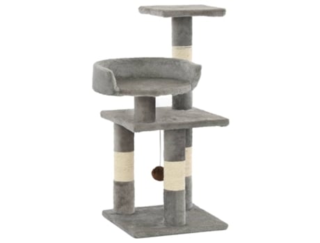 vidaXL Rascador para gatos con postes de sisal 65 cm gris