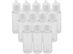 Paquete De 20 Botellas De Viaje De 35 Ml Con Dosificador, De Plástico Transparente Y Hombro Plano.