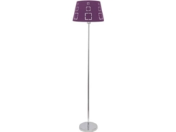 Lámpara de Pie FABRILAMP Celaya (Morado - E27 - Máx. 60W - Metal - Tela)