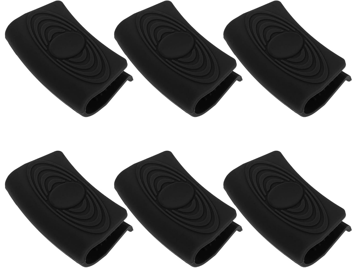 Juego de 6 fundas de silicona resistentes al calor para mangos de ollas y sartenes, antideslizantes y aislantes, con Vayotoy