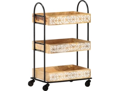Carrito de cocina VIDAXL Marrón Madera (46x30x76 cm)